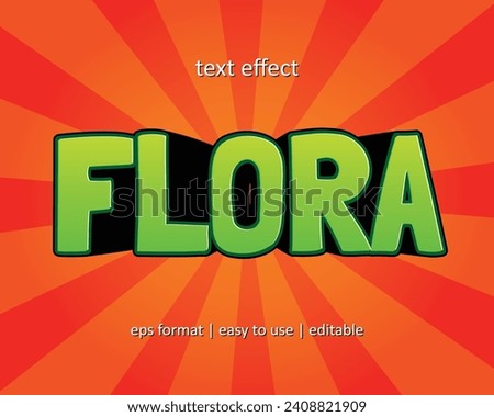 Text Effect Flora Plant vs Zombies Adaptation EPS Ready to Use White, Black, Green, Red and Orange