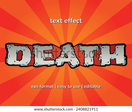 Text Effect Death Plant vs Zombies Adaptation EPS Ready to Use White, Black, Yellow, Red and Orange