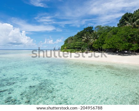 Deserted island paradise, Pulau Sipadan island, Sabah, Malaysia.
