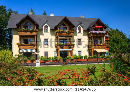 Luxury mountain hotel in Attersee lake area, Austria