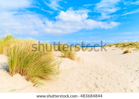 Similar – Foto Bild Strandlandschaft auf der Insel Sylt mit schönen Wolken