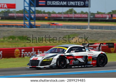 Buriram, Thailand - June 20, 2015: The official qualifying for the BURIRAM SUPER GT RACE, Round 3 of the 2015 AUTOBACS SUPER GT series, was held at the Chang International Circuit Buriram Thailand.