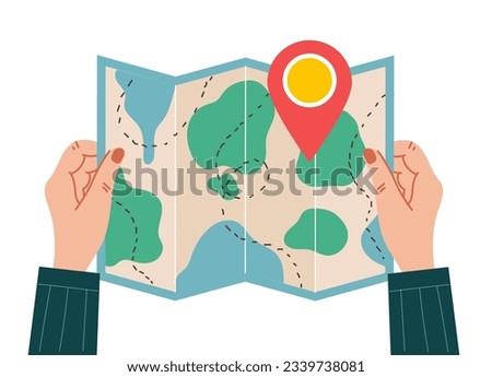 Map geography navigator gps location pin abstract concept. Vector graphic design illustration