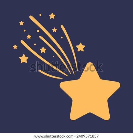 Sparkle space stars decoration isolated set. Vector flat graphic design illustration
