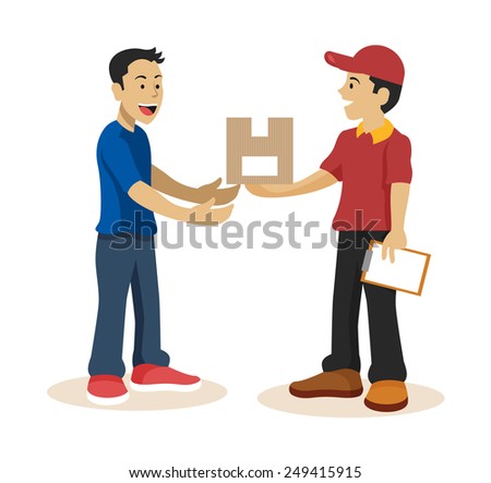 Delivery vector flat illustration