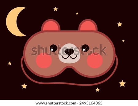 Masks for dreaming sleeping relaxing with cute animal face. Vector flat graphic design cartoon illustration 