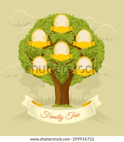 Family Tree. Vector Flat Illustration - 299916722 : Shutterstock