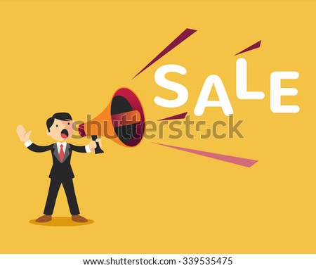 Sale announcement. Vector flat illustration