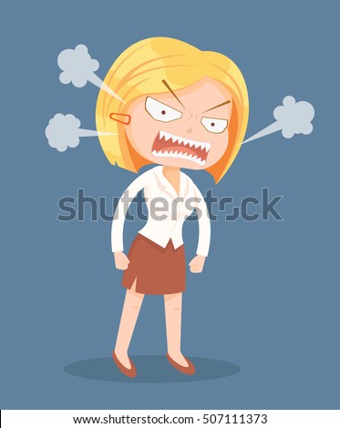 Vector Image Of Chubby Girl Character With Mad Expression Public Angry Girl Clipart Stunning Free Transparent Png Clipart Images Free Download - angry girl screaming roblox