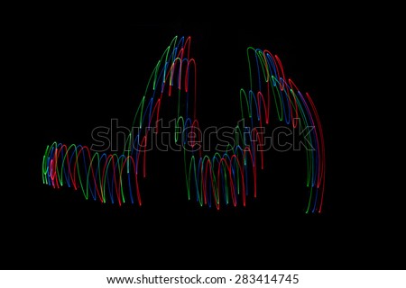 Long exposure small neon lights texture. Modern art. Abstract colorful neon light.