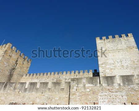 The castle of Saint George in Lisbon in Portugal