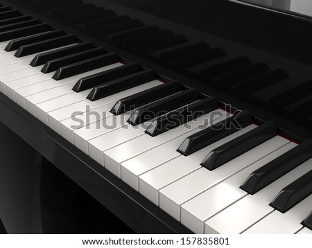 Piano keys (clipping path included)