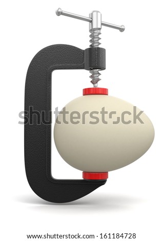 Similar – Image, Stock Photo Egg in a clamp. Strong organic egg concept. Concept of strength