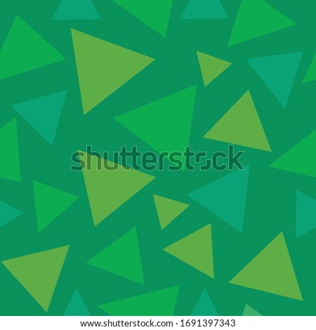 seamless triangle green pattern vector