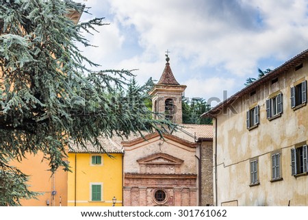 back in time and far from stress following the streets of a typical small hill village in the countryside of Romagna in northern Italy