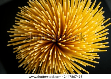 Similar – Image, Stock Photo close-up of spaghetti pasta, shot from above