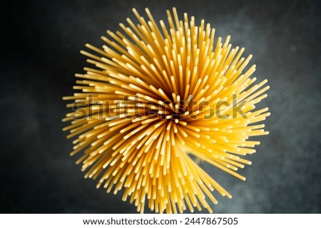 Similar – Image, Stock Photo close-up of spaghetti pasta, shot from above