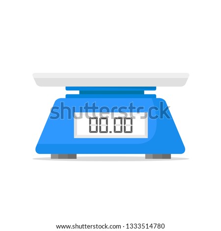 electronic scales for products kitchen scales isolated on a white background