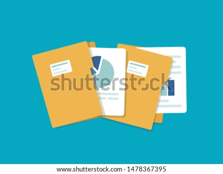 open folder icon. Folder with documents