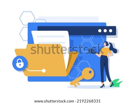 Office worker holding giant folder for storing papers. Modern concept of file management system, online document storage service