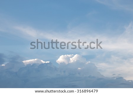 Sky and clouds background.Rain clouds were formed