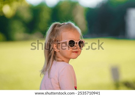 Similar – Image, Stock Photo Child with sunglasses