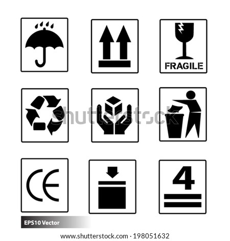 Box Sign Warning Icon Stock Vector 198051632 : Shutterstock