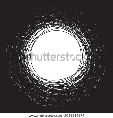 Vector dark tunnel with light at the end.