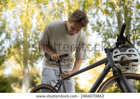 Similar – Image, Stock Photo bicycle stands Industry