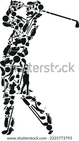 Batsman baseball player created with baseball icons. Baseball spo and ball, car and field Vector illustration
