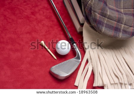 Some objects related to the game of golf.