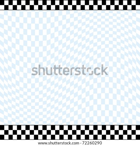 Racing theme checkered background with 2 row checkered top line and 3 row checkered bottom line.