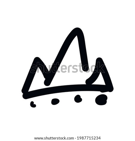 Vector crown illustration. Hand drawn emblem for greeting card, prints and posters. Motivation inspiration logo inspiration, design. T-shirt graphics. Design for greeting card, prints and posters.