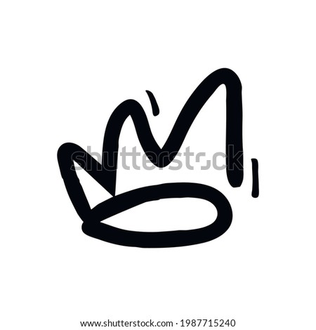 Vector crown illustration. Hand drawn emblem for greeting card, prints and posters. Motivation inspiration logo inspiration, design. T-shirt graphics. Design for greeting card, prints and posters.