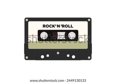 music audio cassette on a white background. vector