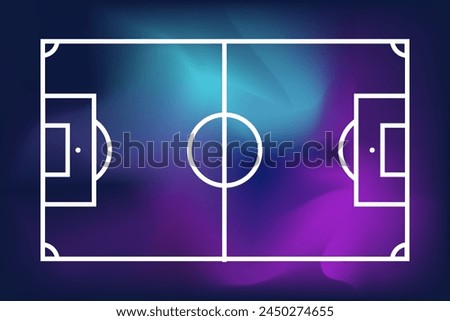 Champions League. football field marking on a blue background