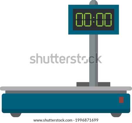Trade scales. Scales for weighing goods or products. Flat design.