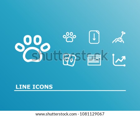 Package icon set and agile development with interface, pet and download. Poker related package icon vector for web UI logo design.