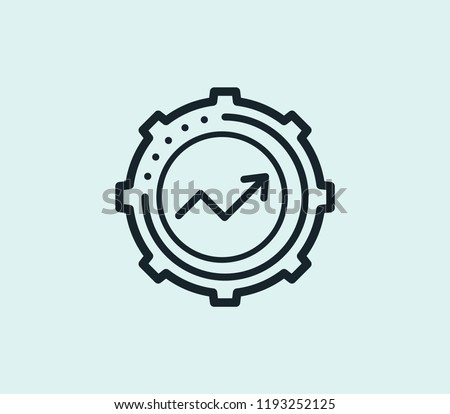 Kpi icon line isolated on clean background. Kpi icon concept drawing icon line in modern style. Vector illustration for your web mobile logo app UI design.