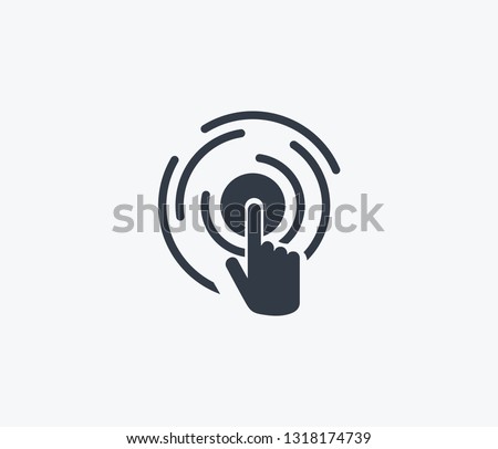Virtual interactive control icon isolated on clean background. Virtual interactive control icon concept drawing icon in modern style. Vector illustration for your web mobile logo app UI design. Foto stock © 