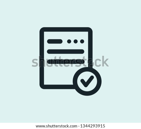 Record keeping icon line isolated on clean background. Record keeping icon concept drawing icon line in modern style. Vector illustration for your web mobile logo app UI design.