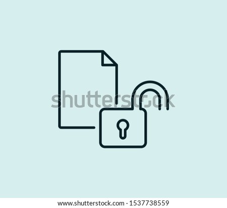 File access icon line isolated on clean background. File access icon concept drawing icon line in modern style. Vector illustration for your web mobile logo app UI design.