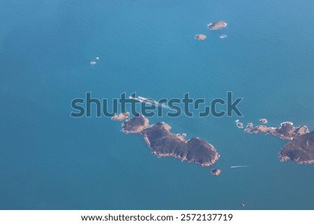 Similar – Image, Stock Photo The small island surrounded by giants in the Ranco lake