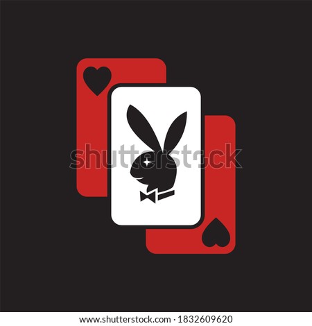 playing cards, poker, playboy, love,  vector illustrations