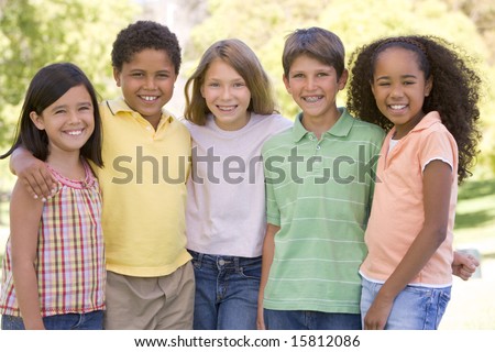 Similar – Image, Stock Photo Smiling ethnic boy with Down syndrome eating fresh apple in kitchen