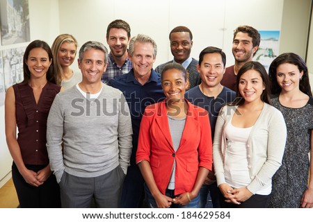 Portrait Of Staff In Modern Multi-Ethnic Office Сток-фото © 