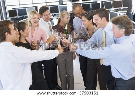 Stock Traders Celebrating In The Office