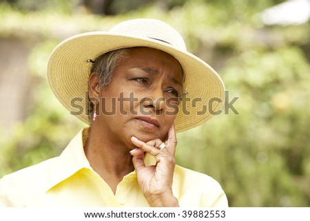 Senior Woman With Thoughtful Expression