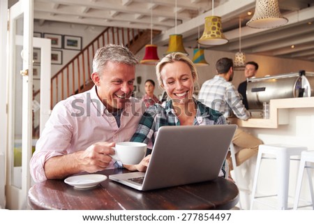 Couple meeting in a cafe