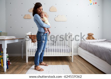 Similar – Image, Stock Photo Baby son standing on mothers feet